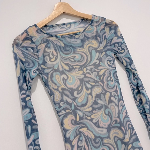 Long Sleeve Mesh Mini Dress 💙 - Picture 5 of 16